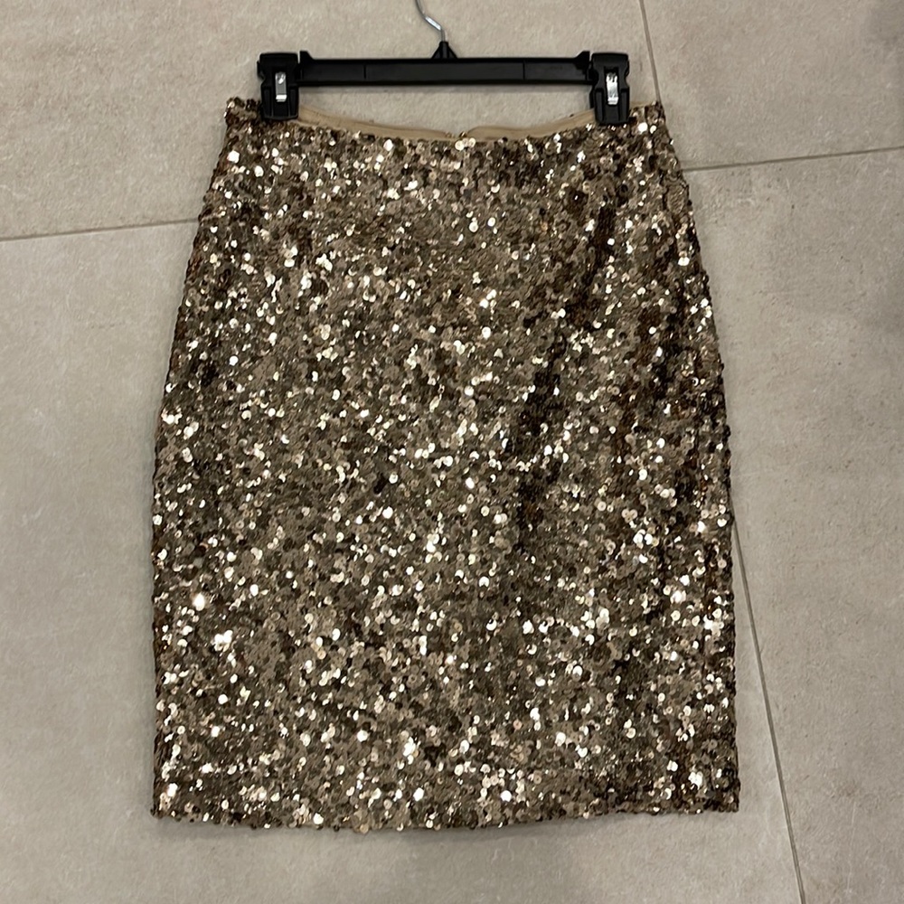 Gold sequence skirt